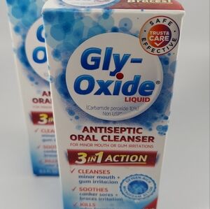 Gly-Oxide Antiseptic Oral Cleanser 0.5 fl oz Exp 11-24 Lot of 2